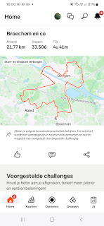 schermafbeelding van strava wandeling: brochem en co